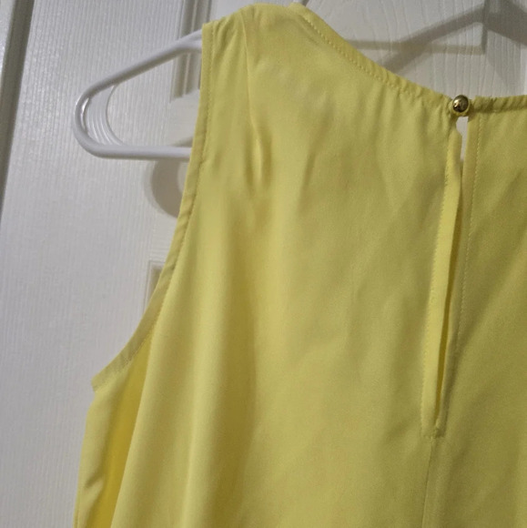 Amanda Uprichard Silk Mini Shift Dress w/ Ruffle Hem in Yellow, Unlined, EUC! - Picture 10 of 13